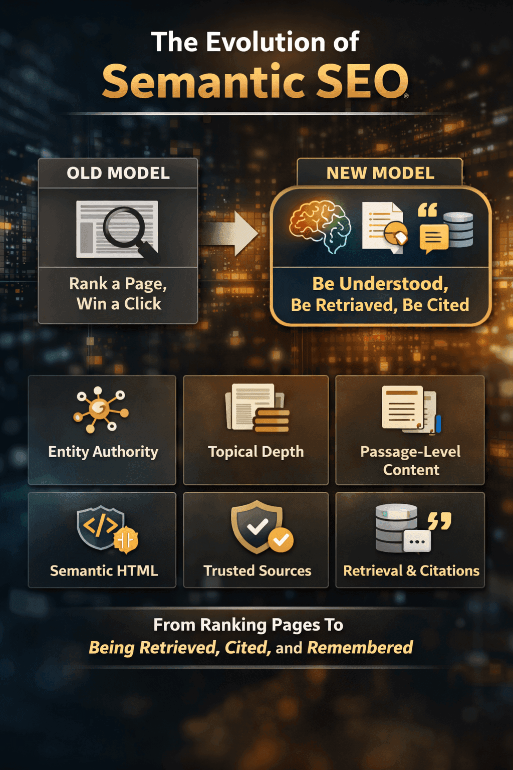 The Evolution of Semantic SEO — from ranking pages to being retrieved, cited, and remembered